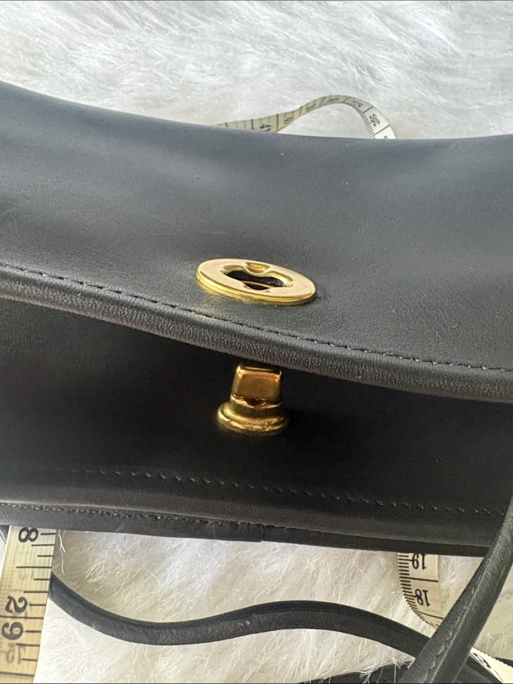 Coach Black Leather Turnlock Crossbody Bag - Picture 11 of 16